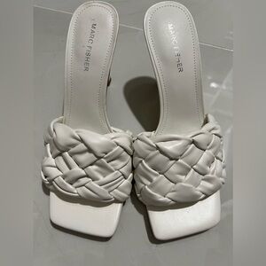 White wheels sandals
